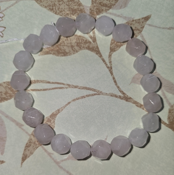 10mm Pink Quartz Bracelet - Picture 3 of 10